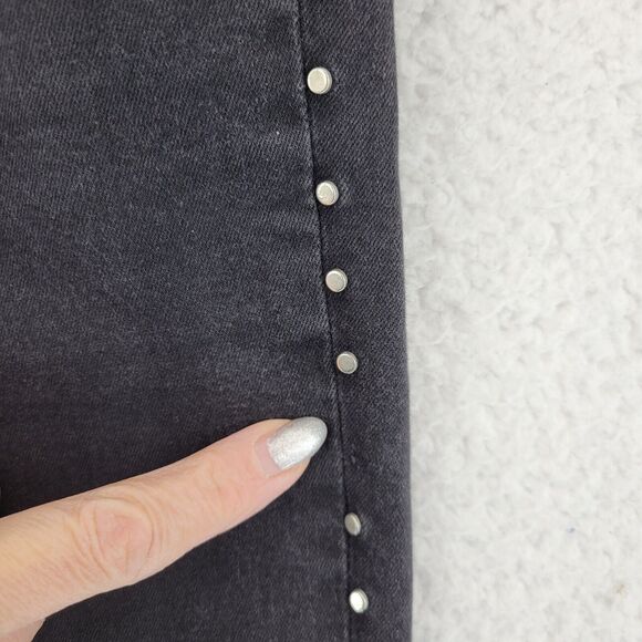 Rag & Bone High Rise Skinny Jeans Black Studded Women's Size 26 - Picture 7 of 11